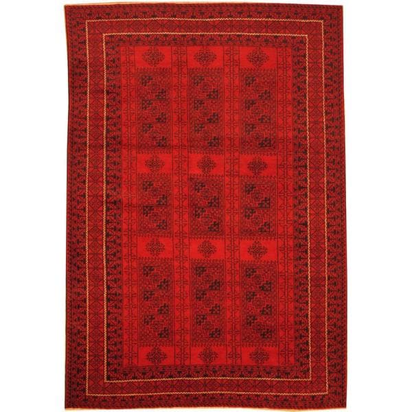 Handmade One-of-a-Kind Balouchi Wool Rug (Afghanistan) - 6'8 x 9'8