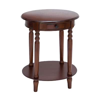 Mahogany Wood 27-Inch Oval Lamp Table