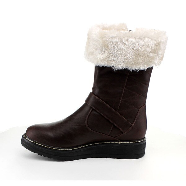 wide calf fuzzy boots