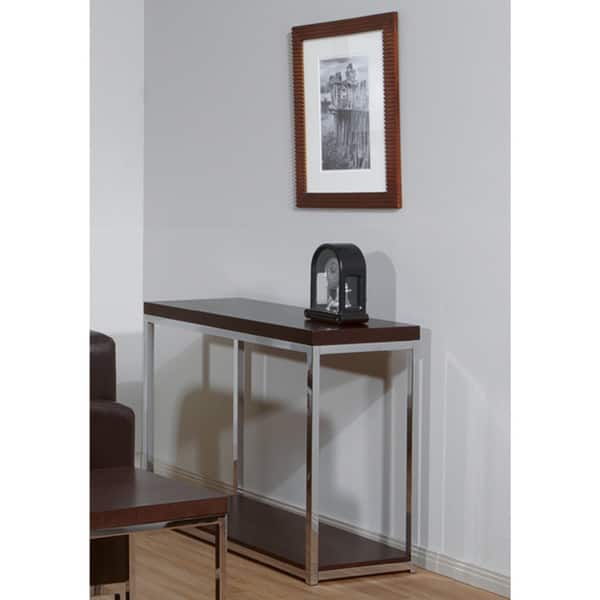 Shop Wall Street Foyer Table In Espresso And White On Sale