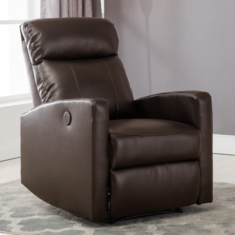 Sean Black Small Reading Power Recliner