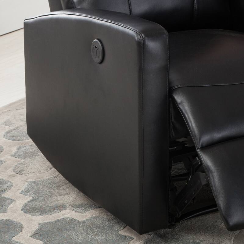 Sean Black Small Reading Power Recliner