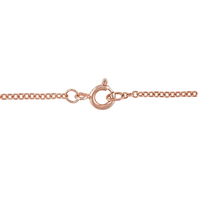 Miadora Rose Goldplated Silver Cultured Freshwater White Pearl and Diamond Accent Necklace (8-8.5 mm)