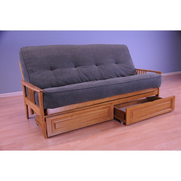 Christopher Knight Home Capri Butternut/ Marmont Mattress/ Storage Drawers Futon