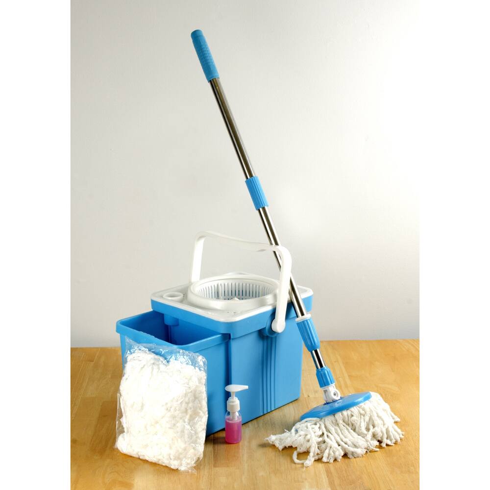 Compact Folding Mop Bucket System Spin Mop