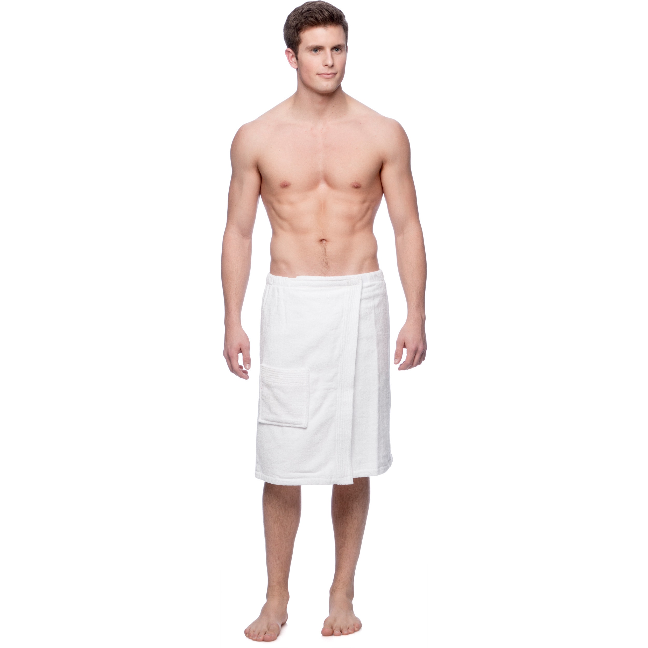 mens shower wrap with snaps
