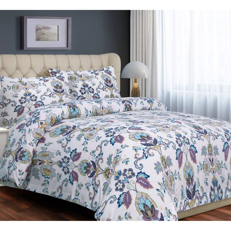 Paisley Flannel Luxury 3-piece Duvet Cover Set