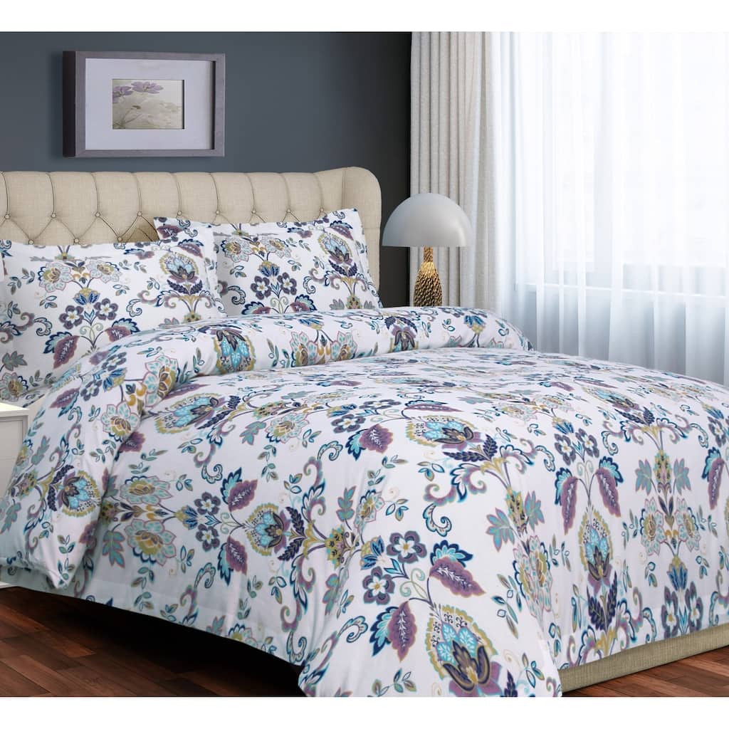 Paisley Flannel Luxury 3-piece Duvet Cover Set