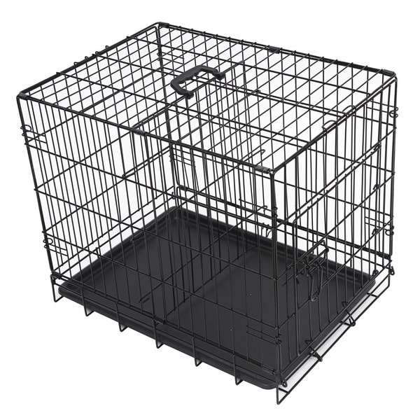 Shop Folding Metal Dog Crate with Divider - Free Shipping Today ...