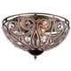 preview thumbnail 3 of 2, Warehouse of Tiffany Claire Dark Antique Brass/ Crystal 3-light Flush Mount