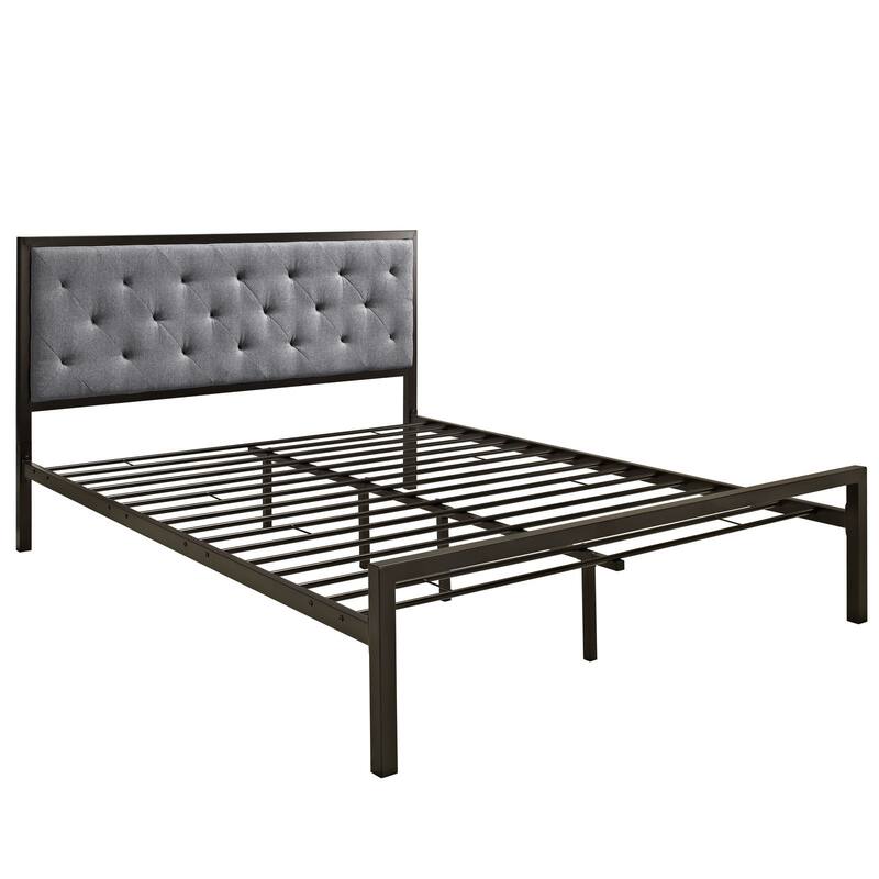 Mia Queen Fabric Platform Bed