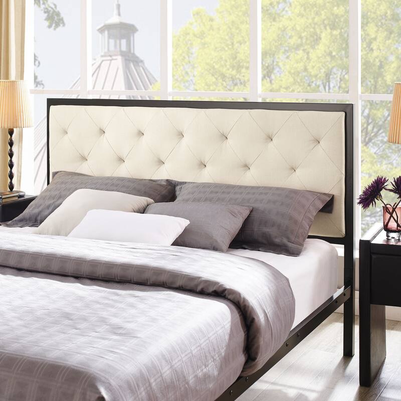 Mia Queen Fabric Platform Bed