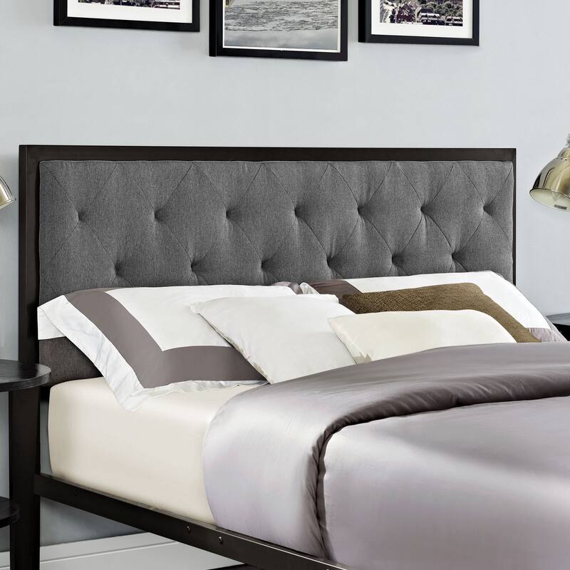 Mia Queen Fabric Platform Bed