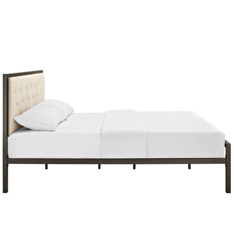 Mia Queen Fabric Platform Bed