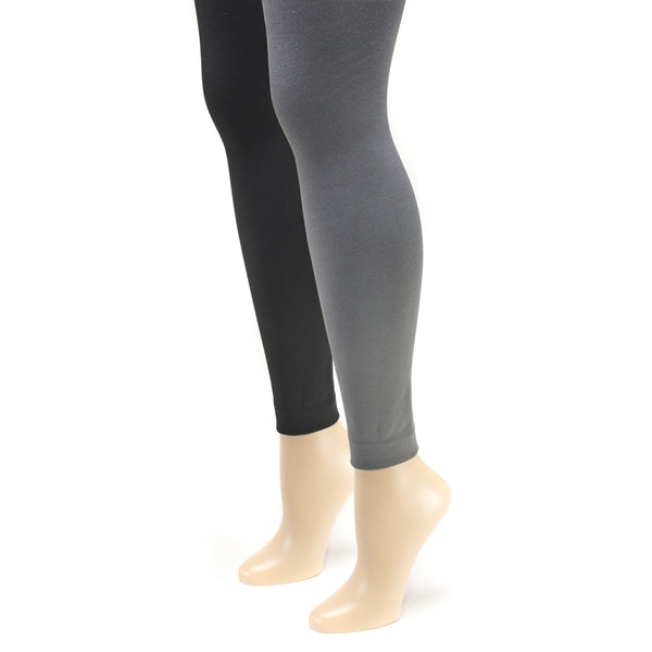 Shop Women's Fleece Lined Footless Tights (Pack of 2) Free Shipping