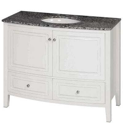 35.5-inch Wide Single Sink Bathroom Vanity in White