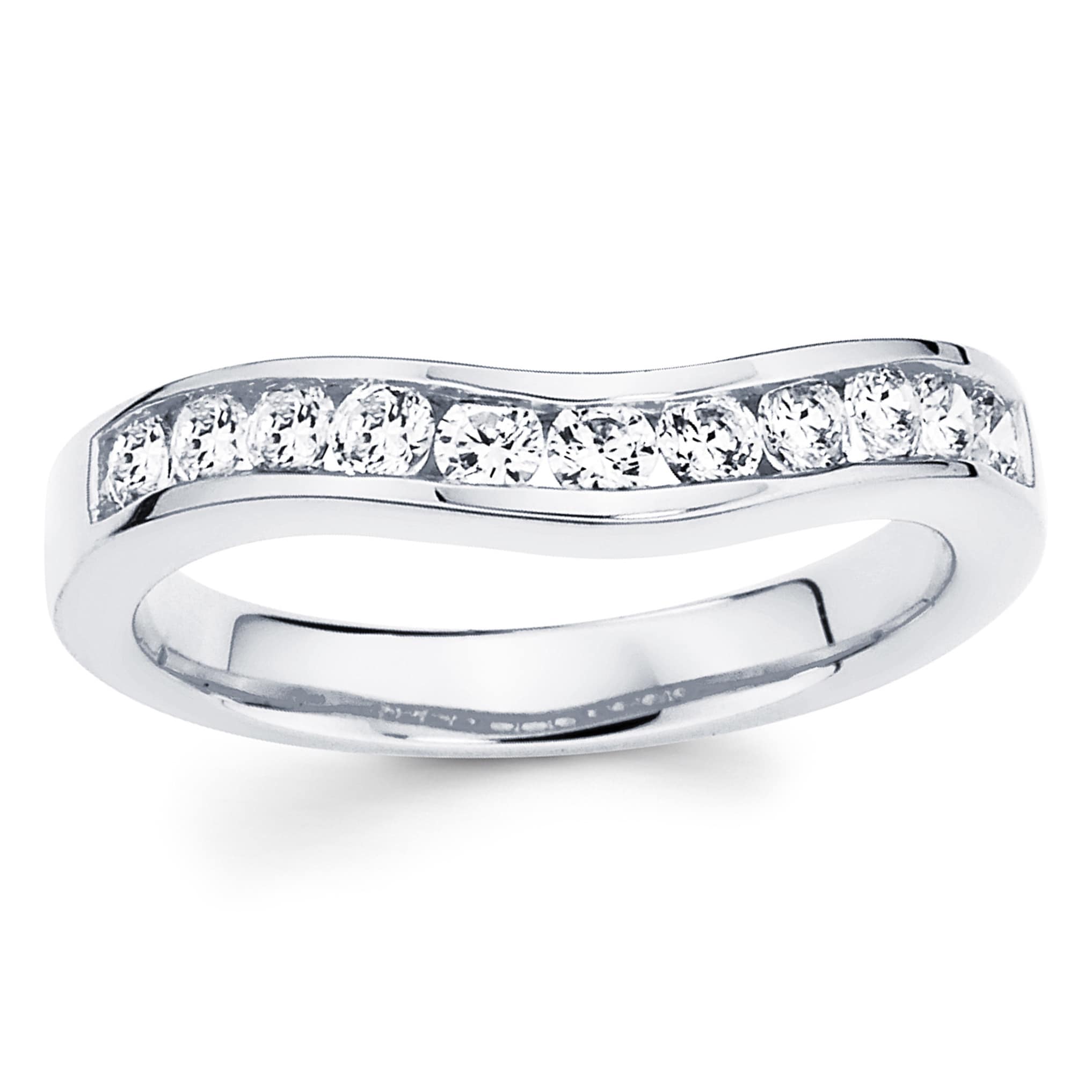 14k White Gold 1/4ct TDW Diamond Contour Band (I J, SI1 SI2