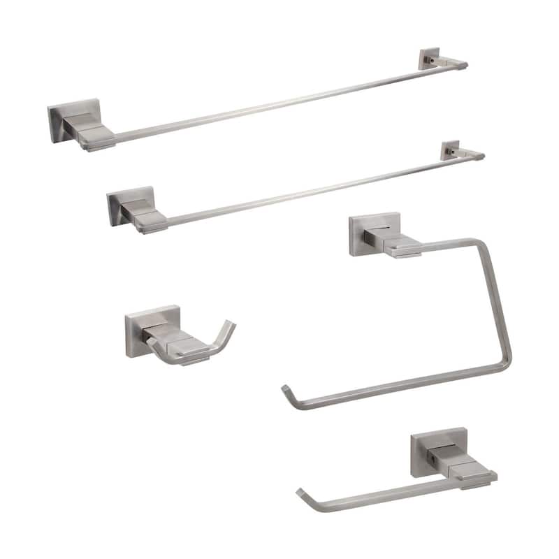 Boann Stainless Steel Bathroom Accessory Set - Silver