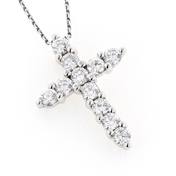 1 ct diamond cross pendant