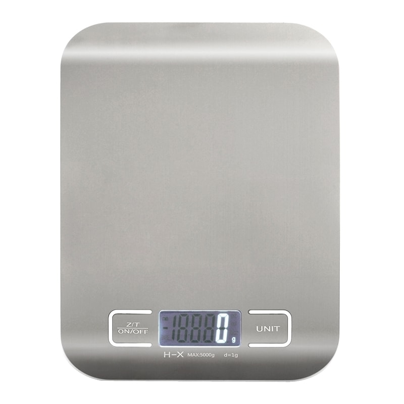 1pc Battery Powered Food Baking Scale, Waterproof Stainless Steel Kitchen  Weighing Tool For Cooking