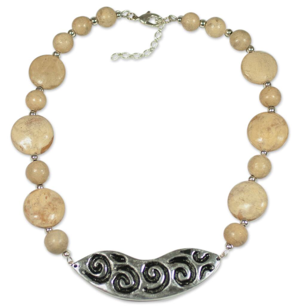 Handmade Ceramic 'Azacualpa Legacy' Beaded Necklace (Honduras)