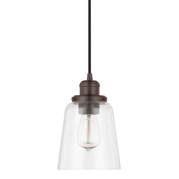 slide 1 of 1, Urban 1-light Old Bronze Mini Pendant Light