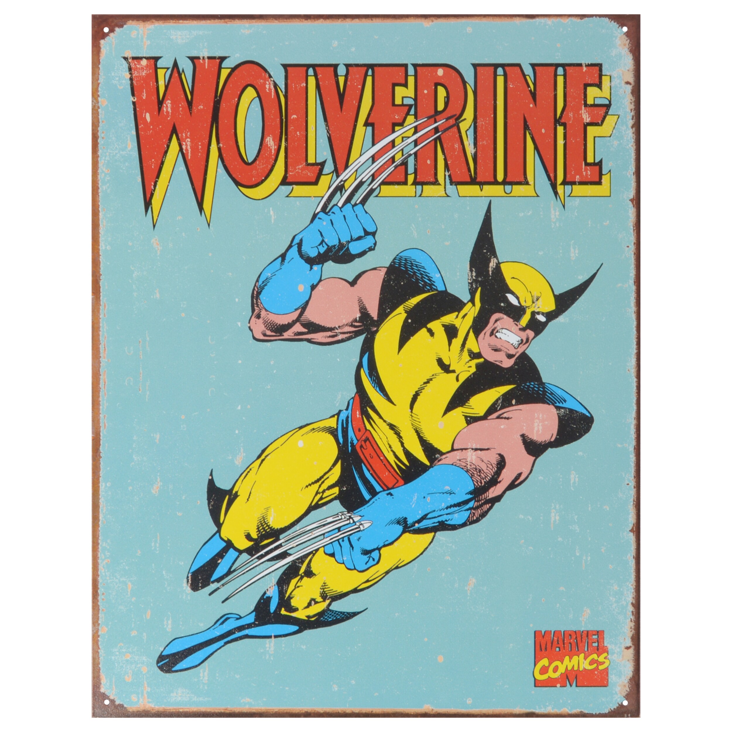 Vintage Metal Art 'Wolverine Retro' Decorative Tin Sign - Bed Bath