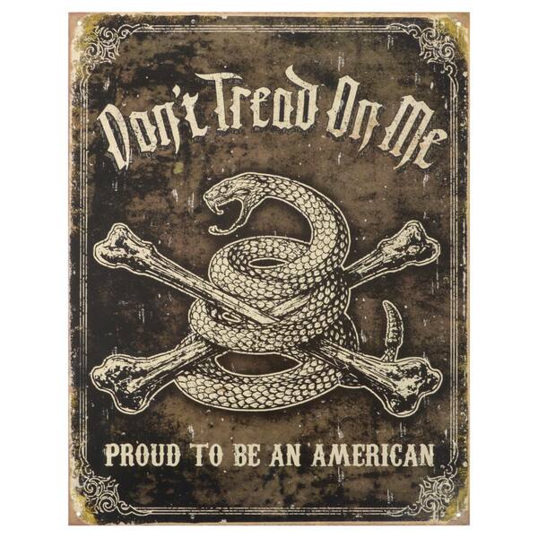 Vintage Metal Art 'Don't Tread on Me' Decorative Tin Sign - Bed Bath ...