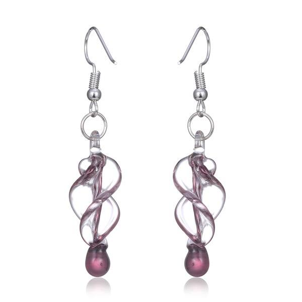 0.5IN Long Sterling Silver Rhodium-plated Pink & Clear Synthetic CZ Post Earrings 0.5IN Long Sterling Silver Rhodium-plated Pink & Clear Synthetic CZ Post Earrings