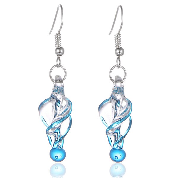 New Handmade Italian Glass Tornado Twirl Quality Fashion Earrings (United States)