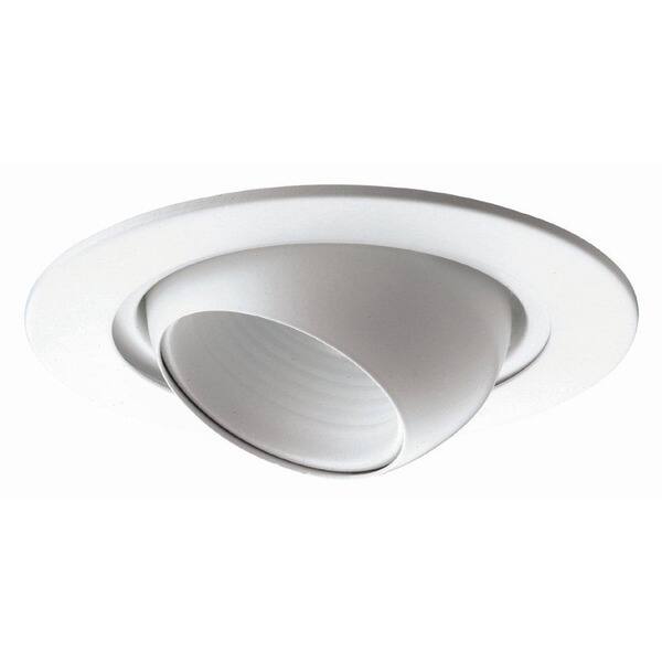 Raptor Lighting 6-inch Recessed Trim White Eye Ball Light Fixture (Case ...