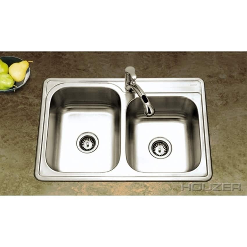 Houzer Glowtone 60/40 Double Bowl