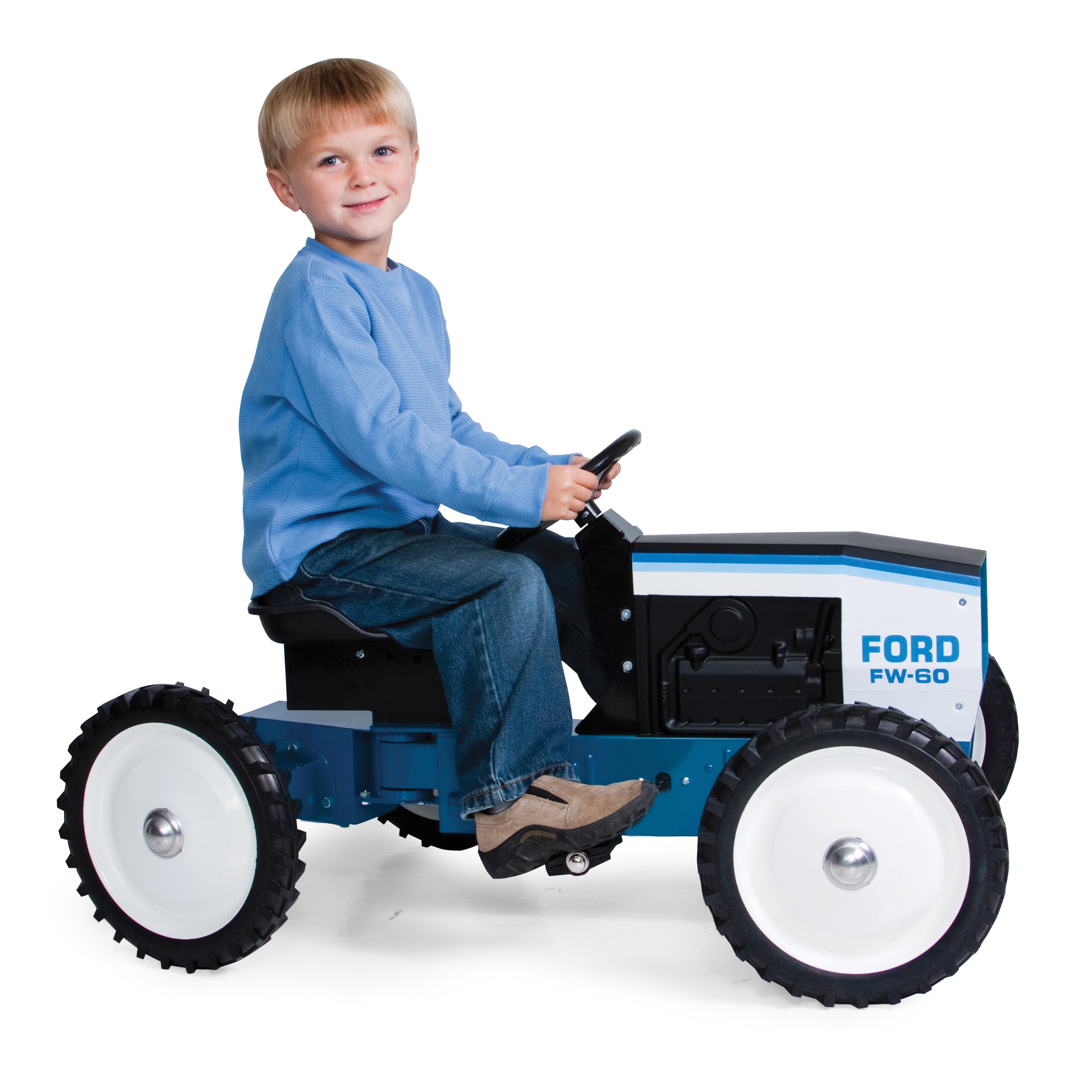 blue pedal tractor