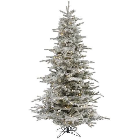 8.5-foot Flocked Sierra Tree with 700 Warm White LED Lights