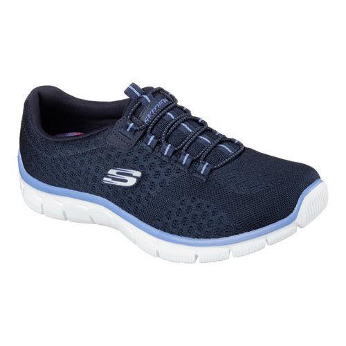 Women's Skechers Relaxed Fit Empire Ocean View Bungee Lace Shoe Navy ...