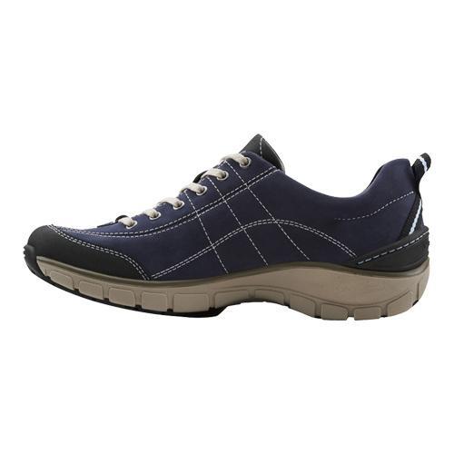 Women's Clarks Wave.Trek Walking Shoe Navy Leather - Free Shipping ...