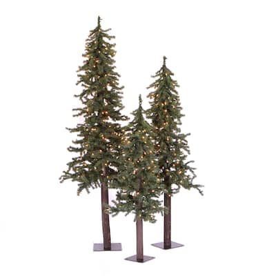 2-foot x 3-foot x 4-foot Natural Alpine Tree Set 633T