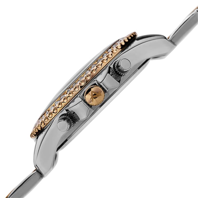 August Steiner Women's AST8136TTBU Swiss Quartz Diamond Blue Bracelet Watch