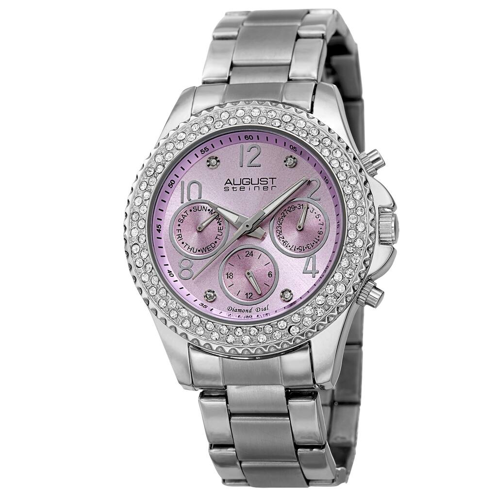 August Steiner Women's AST8136LP Swiss Quartz Diamond Bracelet Watch