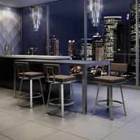 Amisco Staten Counter Swivel Metal Stool 26-inch