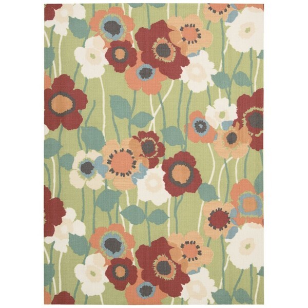 Waverly Sun N' Shade Seaglass Indoor/ Outdoor Rug by Nourison - 7'9 x 10'10