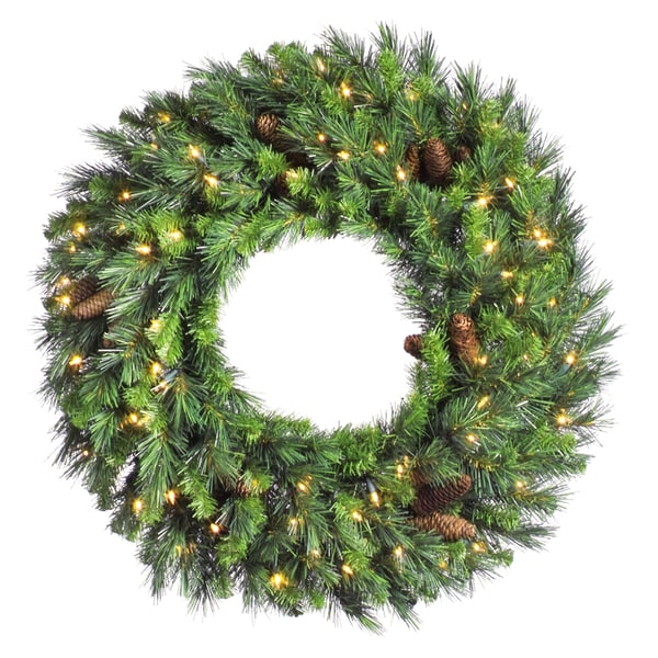 60-inch Cheyenne Wreath Dura-Lit with 200 Clear Lights
