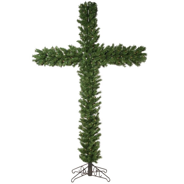 7.5-foot Christmas Cross 782T with 250 Clear Lights
