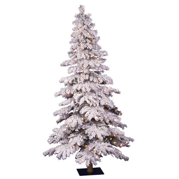 5-foot x 31-inch Dura-Lit 250 Clear Lights 478 Tips Flocked Spruce