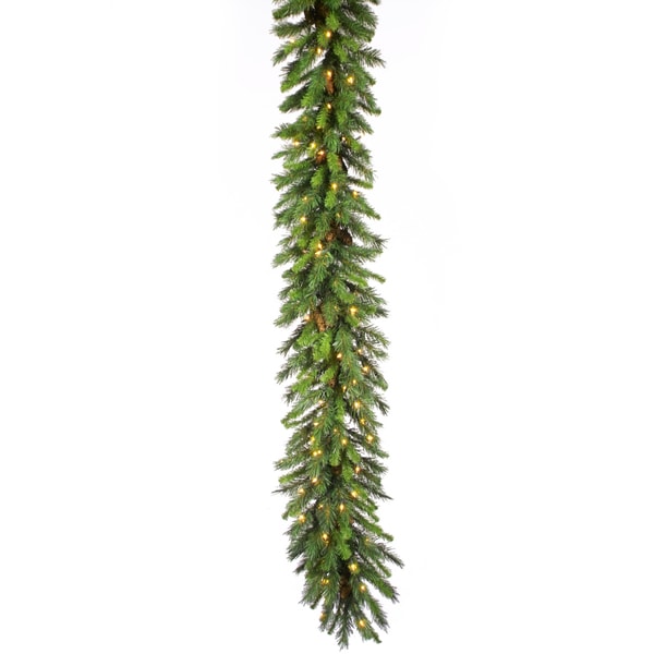 9-foot x 16-inch Cheyenne Garland Dura-Lit with 100 Clear Lights