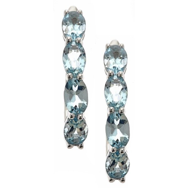 Anika And August Sterling Silver Brazilian Aquamarine Drop Anika And August Sterling Silver Brazilian Aquamarine Drop Earrings