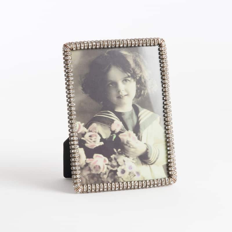 Vintage Rhinestone Jeweled Photo Frame - 5x7