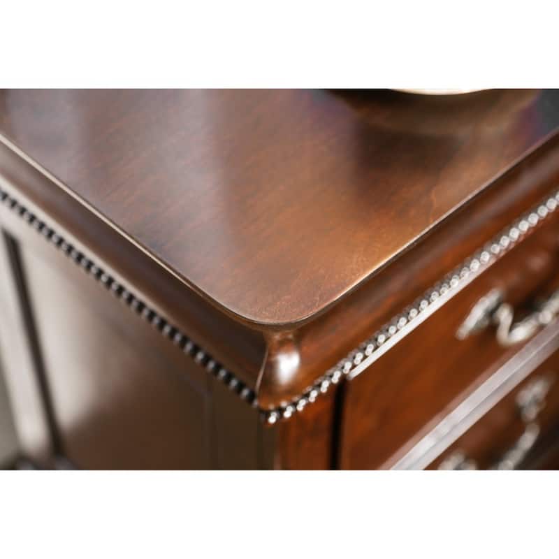 Diva Traditional Cherry 2-piece 6-Drawer Dresser and Mirror Set by Furniture of America