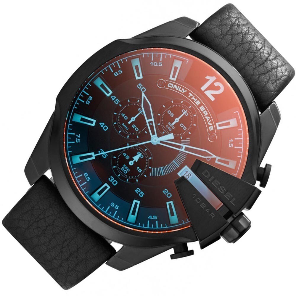 Diesel Men's Mega chief Black Dial Watch - DZ4323 - 6 (36) - On