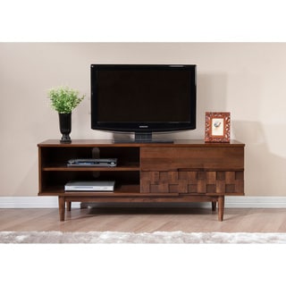 Mid-Century Entertainment Centers & TV Consoles - Shop The Best ... - Tessuto Tobacco Finish 59-inch Entertainment Center